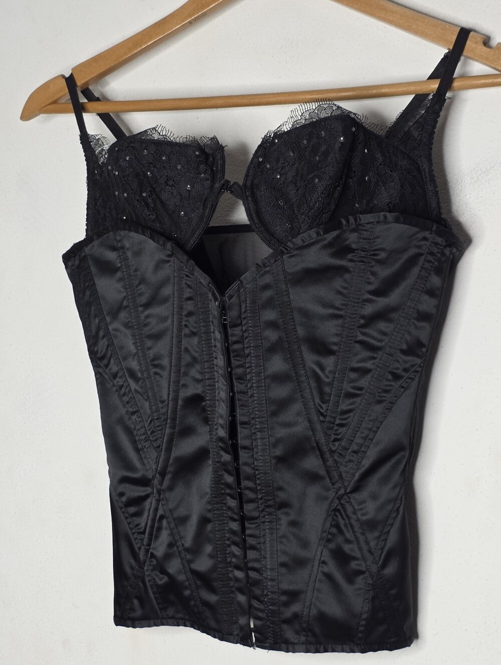 Victoria's Secret Sexy Little Thing Bustier Corset Black Rhinestone 34B - Picture 3 of 5